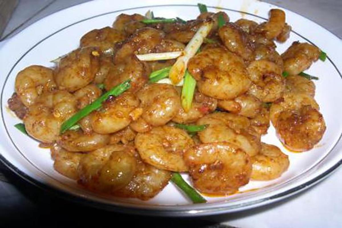 crevette sautée à l'ail